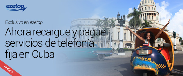 Recarga servicios de telefonía jija en Cuba